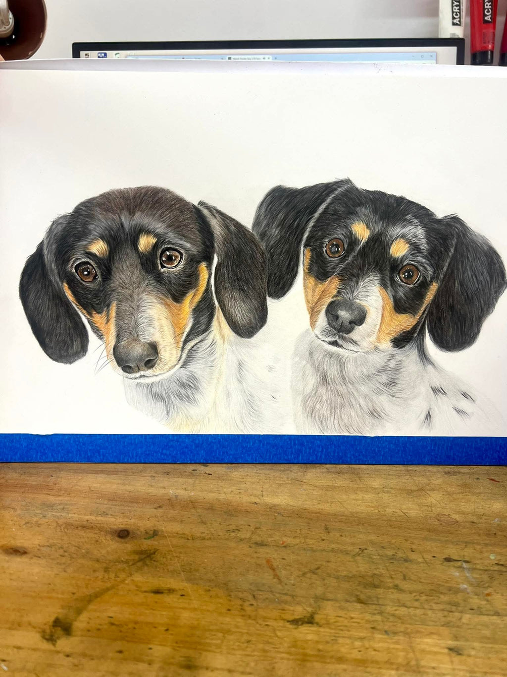Custom pet portrait artwork