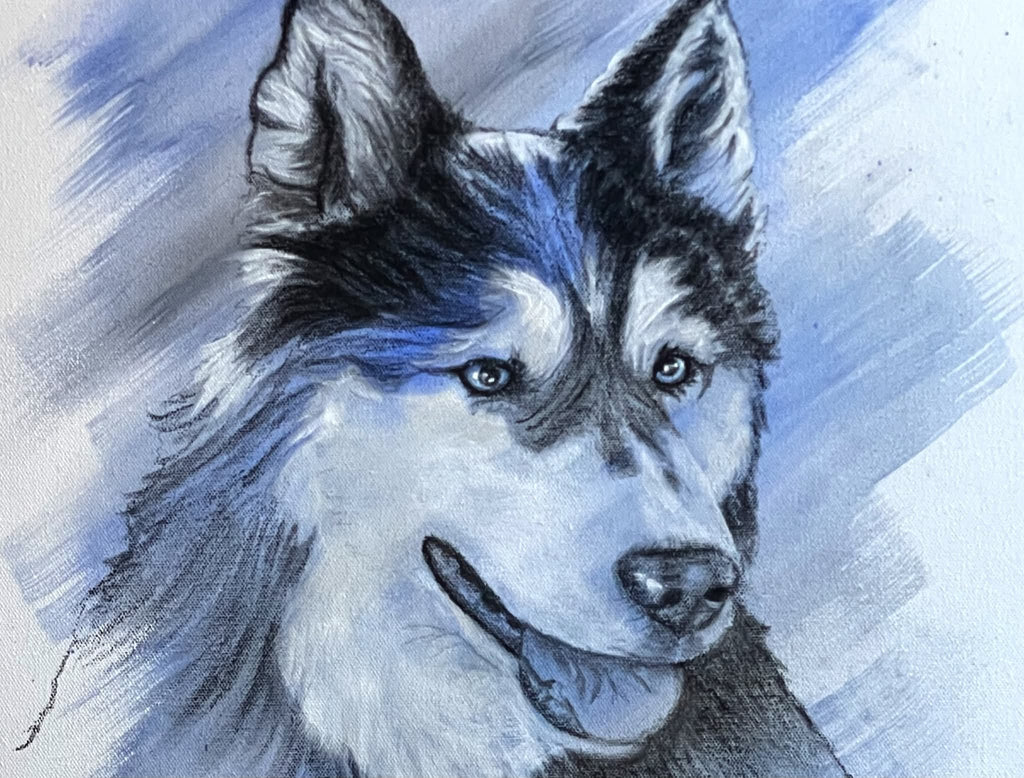 Custom pet portrait artwork