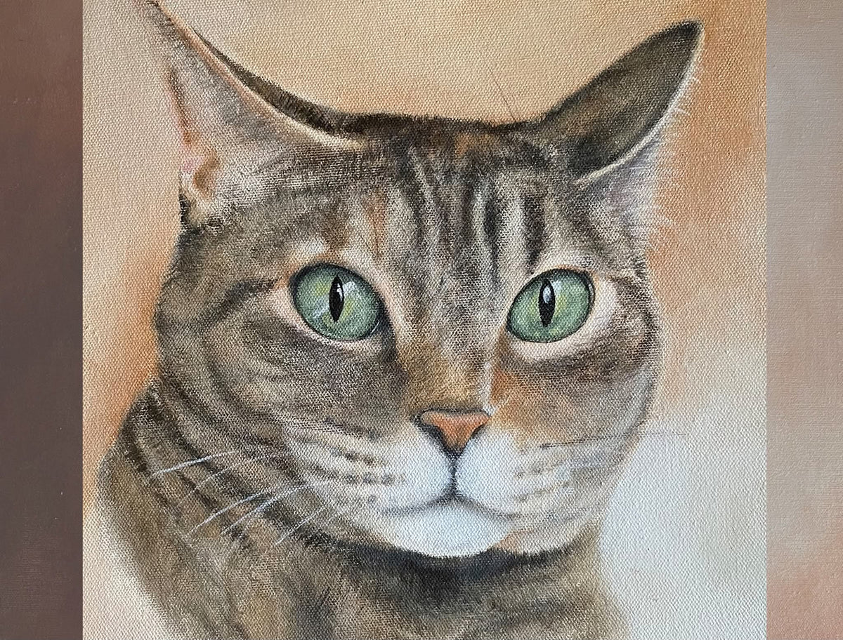 Custom pet portrait artwork