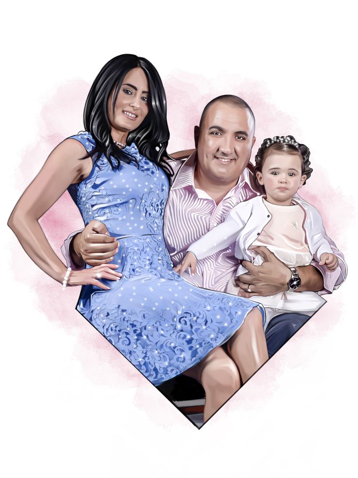 Custom family or couple portrait artwork