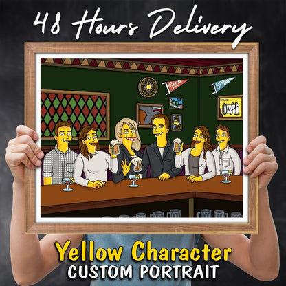 Custom yellow character portrait example 4