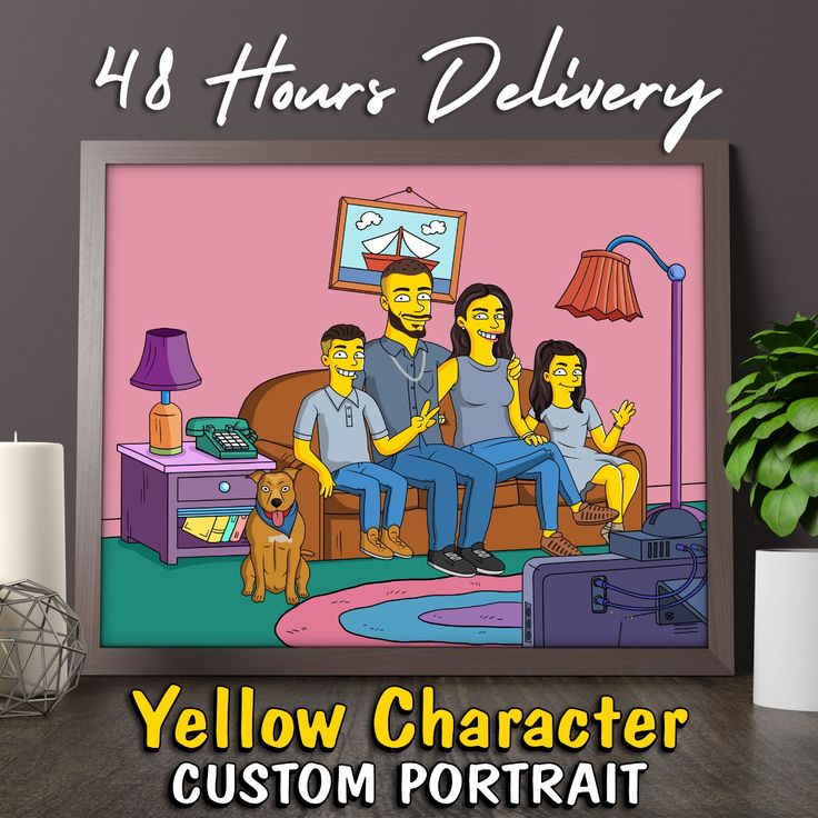 Custom yellow character portrait example 6